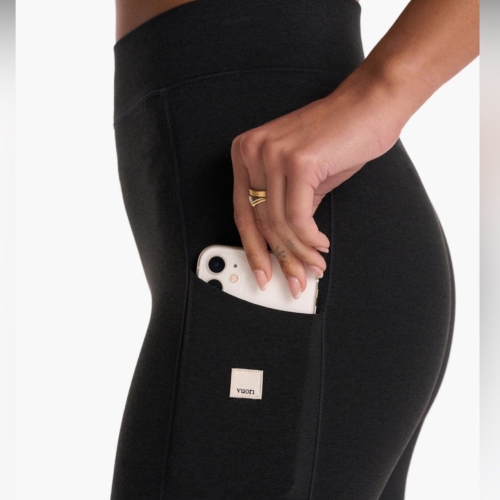 NWT Vuori granite pocket legging heather black size XS